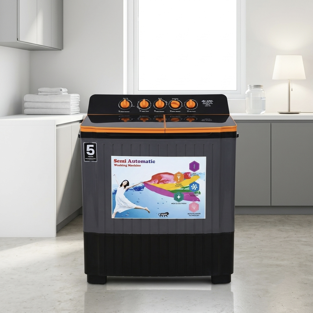 AREL 9Kg Semi Automatic Top Loading Washing Machine 