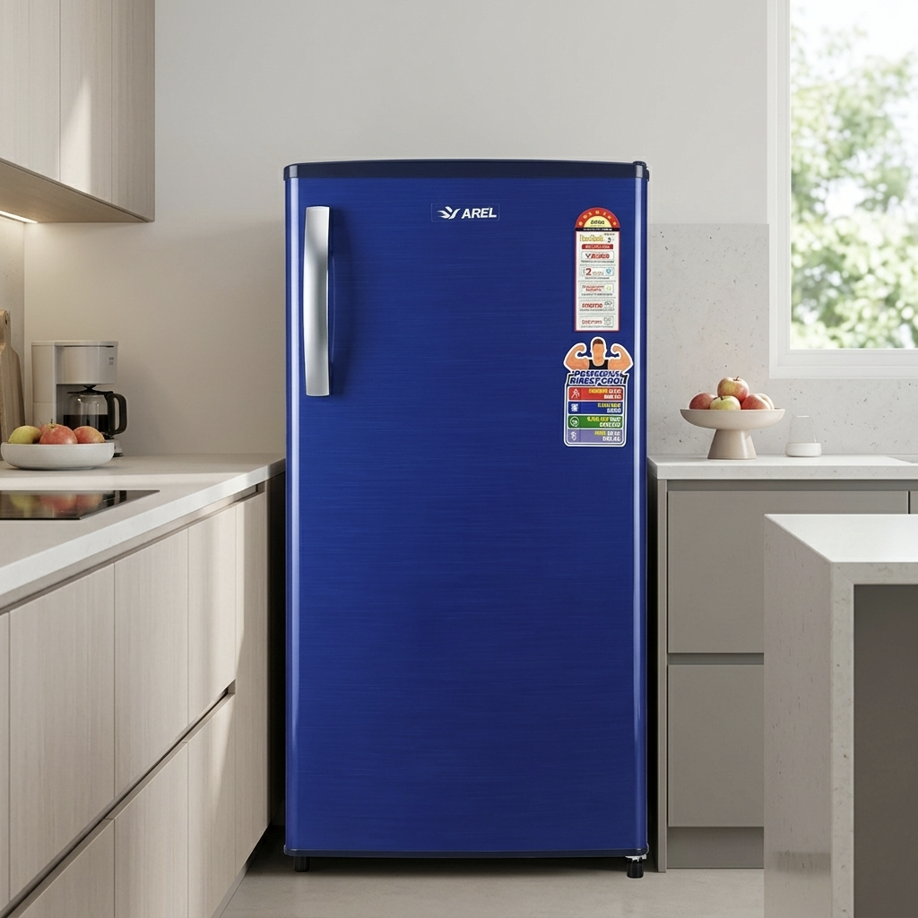 AREL 180L Direct Cool Single Door Refrigerator (Blue)