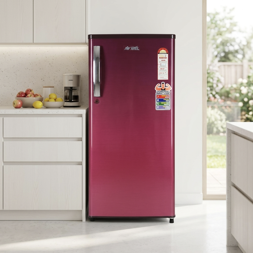 AREL 180L Direct Cool Single Door Refrigerator (Plain Wine)